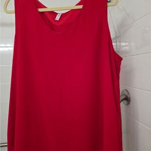 Elegant Red Sleeveless Top